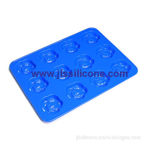 12 Cavity Rose Silicone Chocolate Molds 